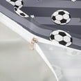 thumbnail image 4 of Erosebridal Geometric Stripes Print Twin Bedding,Soccer Pattern Football Sport Kids Duvet Cover Set,Reversible Gray 2 Pieces,No Comforter, 4 of 6