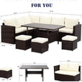 thumbnail image 2 of Wicker Sofa Set - Galvanized Steel Frame - Balcony and Lawn Use - Long - lasting Quality, 2 of 2