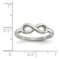 thumbnail image 6 of Stainless Steel Polished Infinity Symbol Ring Size: 6; for Adults and Teens; for Women and Men, 6 of 6