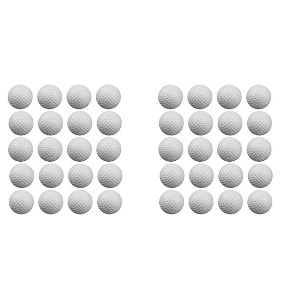 40 Piezas Pelotas de Práctica de Golf de Aire, Pelota de Espuma, Entrenamiento de Golf En Interiores Y Exteriores, para Patio Trasero Alfombrilla de Golpe, Blanco