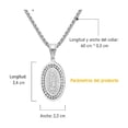 thumbnail image 3 of Collar de la Virgen de Guadalupe Acero Inoxidable PLATA, 3 of 3