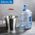 thumbnail image 5 of Stainless Steel Bucket Portable Water Bucket Milk Bucket Kettle Vase Storage Containers Home Decor, 5 of 7