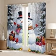 thumbnail image 2 of Castle Fairy Teens Kawaii Snowman Curtains Pack of 2 (42x84 Each),Cardinal Bird Curtains Blackout,Merry Christmas Bedroom Curtains,Super Cozy Room Decor, 2 of 6