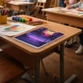 thumbnail image 6 of FORMRS A4 Clipboard Folder with Pen Holder Horizontal Foldable School Office Binder, Pink Digital Art, 6 of 9
