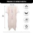 thumbnail image 6 of SEANATIVE Women Long Cardigans Kimono Coverups Open Front Loose Casual Summer Tops Coverup Flowy Lightweight Swimsuit Cover Up Swimwear Beachwear, Pink Floral Skull, 6 of 7