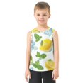 thumbnail image 2 of Ice Lemon Mint Leaves Vest Undershirt Tank Top Sleeveless Quick Dry 6Y, 2 of 7