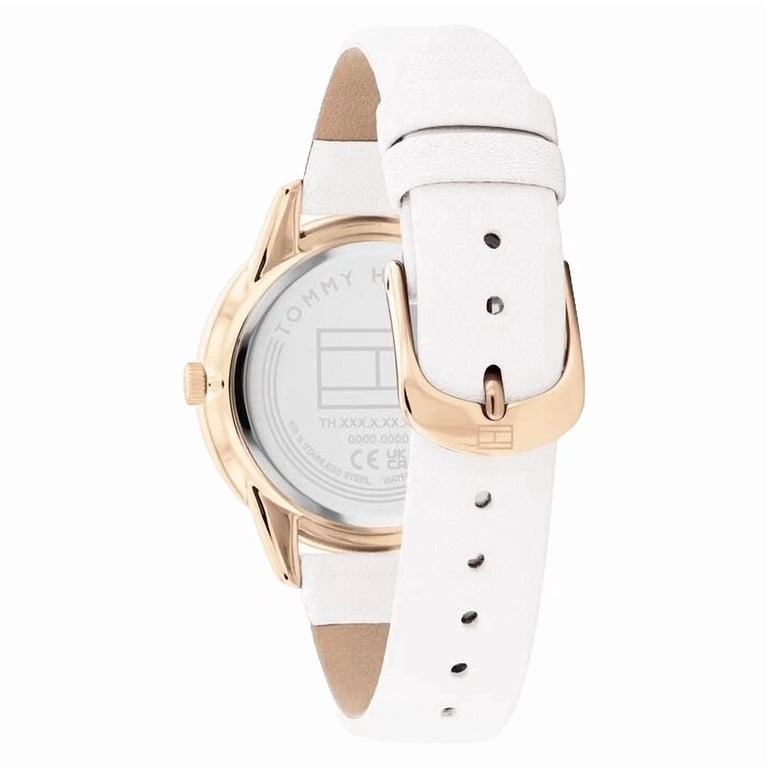 Hilfiger Ladies Watch White, Leather Band, NEW BATTERY s-l400.jpg main image 2