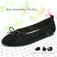 thumbnail image 4 of AOMAIS Women’s Ballet Flats Knit Mesh Flats Round Toe Shoes Comfy Slip Ons Casual Dress Flats Waling Loafer (Black,US11), 4 of 13