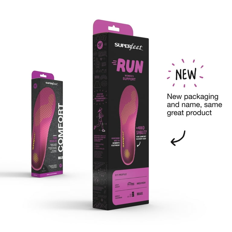 Superfeet Run Women's Support Insoles Trim-To-Fit High Arch