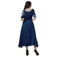 thumbnail image 4 of Moomaya Robe Décontractée en Viscose à Encolure Dégagée Imprimée pour Femmes Robe Midi, 4 of 4