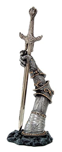 33.5" Metal Silver Excalibur King Arthur Sword with Scabbard Replica