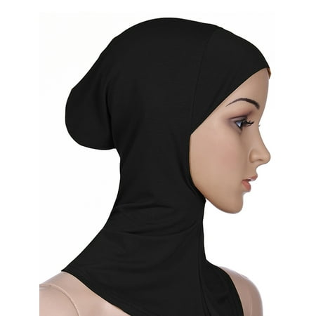 Women's Islamic Muslim Shiny Under Scarf Cap Bonnet Ninja Hijab Neck Cover Hats