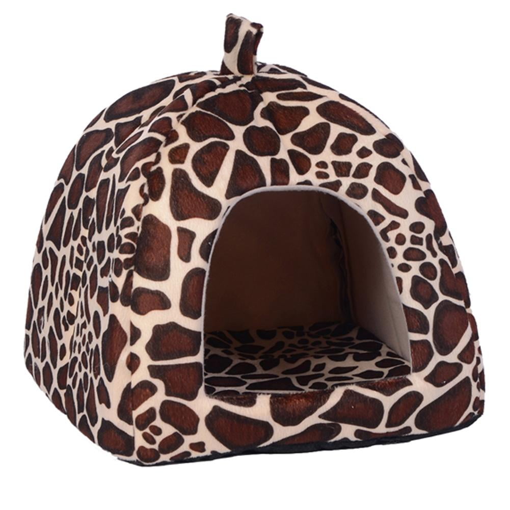 Pet Dog House Kennel Soft Igloo Beds Cave Cat Puppy Bed Doggy Warm Cushion set
