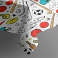 thumbnail image 3 of Baseball Football Pattern Rectangle Tablecloth 60"x84",Waterproof Polyester Rectangle Table Cloth, Wipeable Spillproof Polyester Tablecloth for Dining, Camping, Indoor and Outdoor, 3 of 5