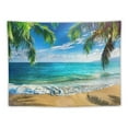 thumbnail image 5 of BCIIG  Summer Beach Theme Tapestry Wall Hanging  Palm Trees Ocean Sea Beach Wave Scenery Wall Art Tropical Nature Tapestry Holiday Home Decor for Bedroom Living Room, 5 of 6