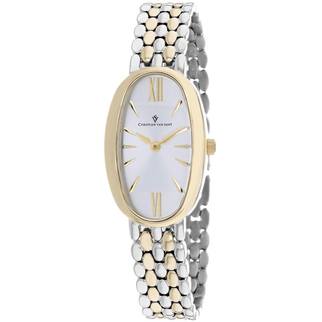 Reloj Christian Van Sant Lucia CV1816 de Cuarzo con Caja Ovalada de Acero Inoxidable