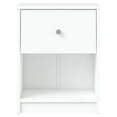 2 Piece Modern Wood Dresser and Nightstand Bedroom Set in White