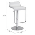 thumbnail image 3 of Equino Barstool Adjustable Lift 100% Polyurethane Seat Chrome Steel Frame, 3 of 10