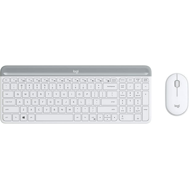 Ensemble sliencieux clavier et souris sans fil Logitech MK295 - Blanc 