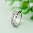 thumbnail image 2 of Blue Jewel 14K White Gold Plated Wedding Anniversary Rings - 1.6 Ct Oval Cut Lab Created Diamond Rings for Women's - Stackable Mountain Diamond Ring - Silver Diamond Beautiful Special Occasion Rings, 2 of 8