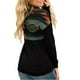 thumbnail image 3 of Gibobby Mujeres S Sudaderas con capucha Mujeres Blouse Pocket Drawstring Long-Sleeved Hoodie High Neck Print Shirt Sweater （Negro， XL), 3 of 5