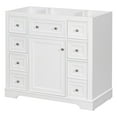 thumbnail image 3 of 36" Bathroom Vanity without Sink, Cabinet Base Only, Bathroom Vanity with 1 Cabinet and 6 Drawers, White, 3 of 8