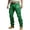 A-Green843, variant on Graphic Print Belted Cargo Pants for Men Flap Pocket Slim Fit Streetwear Long Trousers