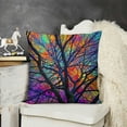 thumbnail image 2 of YINGXI  Colorful Watercolor Spring Life Tree Farmhouse Pillow Cover Decorative Square Throw Pillow Cover for Sofa Couch Decoratio 24x24in, 2 of 5