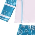 thumbnail image 6 of Boys Rash Guard Swimsuit Set 3 Piece with Car Print, Long Sleeve UPF 50+ Swim Shirt & Trunks for Beach Pool,Size 5-6 T, 6 of 9