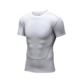 thumbnail image 5 of Rswnyirn Men Short Sleeve Rash Guard Swim Shirts UV Sun Protection Surfing Costume Compression Tops White XL, 5 of 7