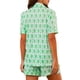 thumbnail image 2 of Conjunto de pijama Ammiko Y2K Monkey Beach de manga corta verde para mujer, 2 of 5