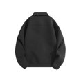 thumbnail image 4 of BRGZLK Men Jacket Fashion Solid Color Simple Turn Down Collar Zipper Loose Casual Jacke with Pockets Black XXL, 4 of 5