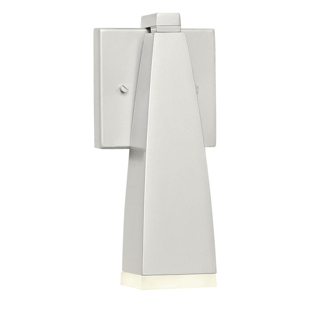 Elan Lighting Heren - 10.5" 10W 1 LED Outdoor Wall Sconce, Platinum Finish with Clear Etched Glass
