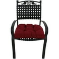 thumbnail image 3 of Everything Comfy Burgundy Indoor / Outdoor Seat Cushion Patio D Cushion 20" x 20", 2 Tie Backs, 3 of 4