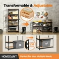 thumbnail image 3 of HOMEDANT Black Garage Shelving Units 5-Tier Metal Garage Storage Shelves,  28"W x 12.3"D x 59.5"H, 3 of 10