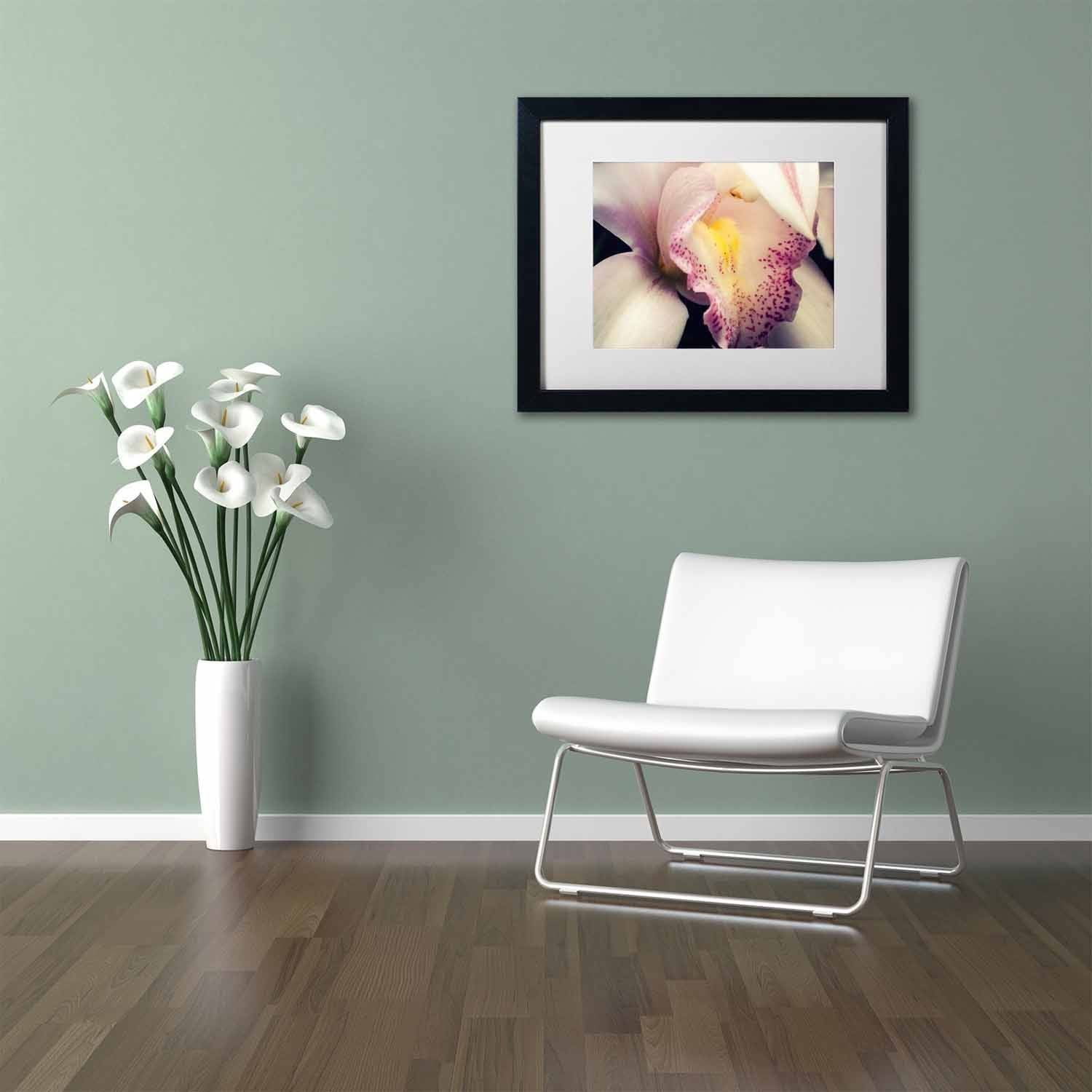 Trademark Fine Art 'Close-Up of Orchid' Canvas Art by PIPA Fine Art, White Matte, Black Frame