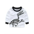 thumbnail image 3 of WIBACKER Toddler and Little Boys 2-Piece Cotton Pajamas Long Sleeve Fall Winter PJ Set Kid Dinosaur Sleepwear, 3 of 6