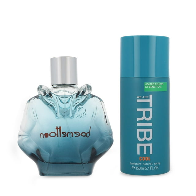 Z4 SET BENETTON WE ARE TRIBE COOL 2PZS 90ML EDT SPRAY/ DESODORANTE 150ML SPRAY