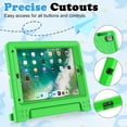 thumbnail image 6 of SUPNICE Kids Case with Screen Protector for iPad 9.7 Inch 2018/2017, Shockproof Convertible Handle Stand Kids Case for iPad 9.7 2017/2018 (iPad 5th and 6th Generation),iPad Air 2, Green, 6 of 7
