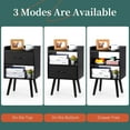 thumbnail image 5 of Modern Nightstand with Drawer, Bedside Tables, Mid Century Nightstands with Open Storage Shelf, Wood Bedside Table, Small Night Stands for Bedrooms, 2-Tier Night Table, 5 of 8