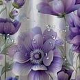 thumbnail image 5 of Orinice Watercolor Floral Plant Shower Curtain Purple Beige Flower Vintage Colorful Botanical Wildflower Herb Boho Modern Minimalist White Farmhouse Fabric Bath Curtain with Hook 60x72, 5 of 7