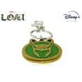thumbnail image 5 of Marvel Studios Officially Licensed: Loki Helmet Symbol Keychain, Stainless Steel - 3.5 cm x 4 cm, 5 of 7