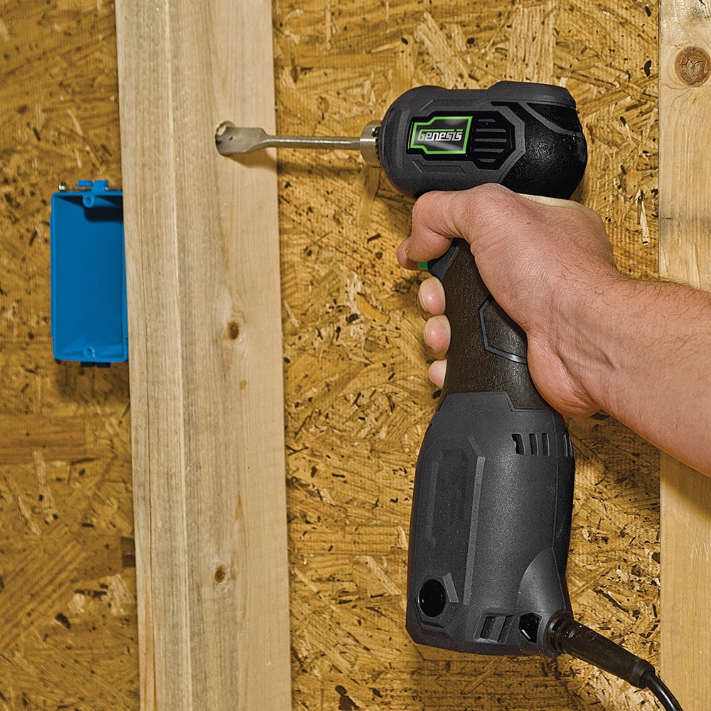 Restored Genesis GCQD38A 3/8 Inch Chuck Close Quarter Power Drill (Refurbished)
