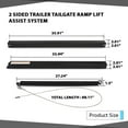 thumbnail image 4 of Black 2 Sided Tailgate Utility Trailer Gate & Ramp Lift Assist System 350 lbs, 4 of 10