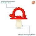 thumbnail image 4 of RaZbaby - Chompy Mushroom Silicone Teether - Red & Green, 4 of 7