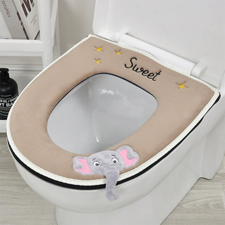 Toilet seat universal zipper soft warm luxury home U-shaped toilet seat  cushion 