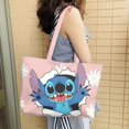 thumbnail image 2 of Bolso de mano con estampado de dibujos animados de Disney Lilo & Stitch, bolso de compras con patrón de pequeño monstruo informal a la moda, bolso reutilizable ecológico14 Deng Xun unisex, 2 of 2
