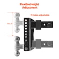 thumbnail image 4 of VEVOR Adjustable Trailer Hitch 2.5" Receiver 8" Drop Tri-Ball Hitch 22000 lbs, 4 of 9