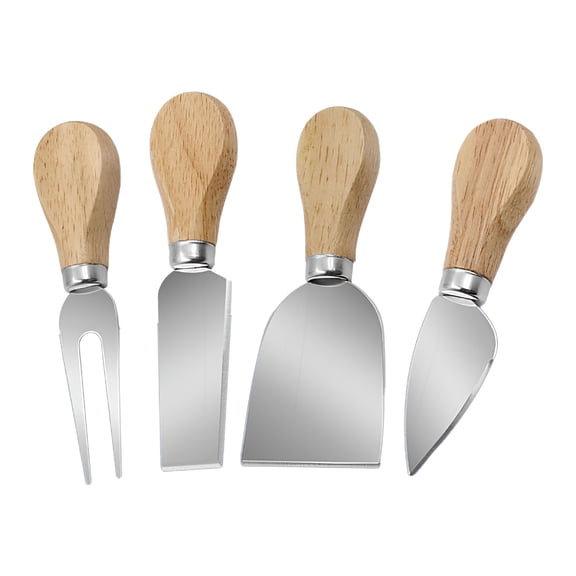 BPPEG 4-Piece Cheese Knives Set - Stainless Steel Cheese Knife,Cheese Fork,Slicer,Butter Knife for Charcuterie Board - Mini Premium Cheese Tools - Perfect for Home Entertaining,Parties,and Gifts