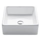 thumbnail image 1 of Fregadero cuadrado de cerámica para baño, blanco, 15 pulgadas, 1 of 9